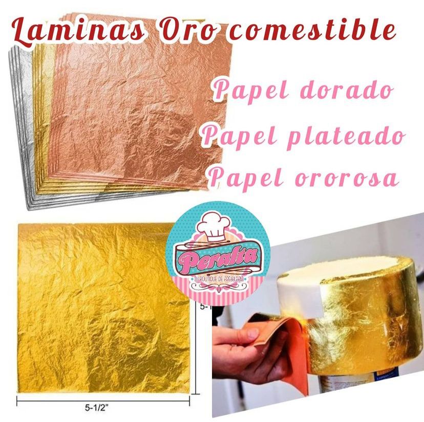 Hojas Oro Comestible 5 piezas (9.33cmx9.33 cm) – Peralta Boutique